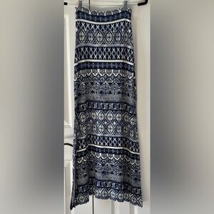 Charlotte Russe Boho Print Maxi Skirt with Side Slits – Size Small